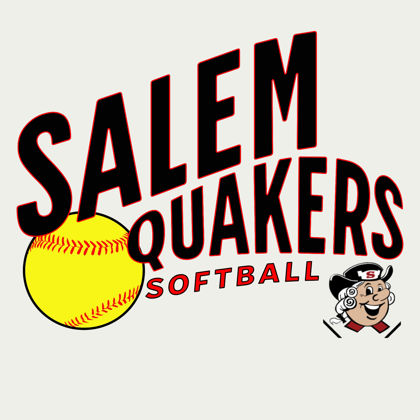 SALEM QUAKERS SOFTBALL Port & Company® Core Fleece Crewneck Sweatshirt 18