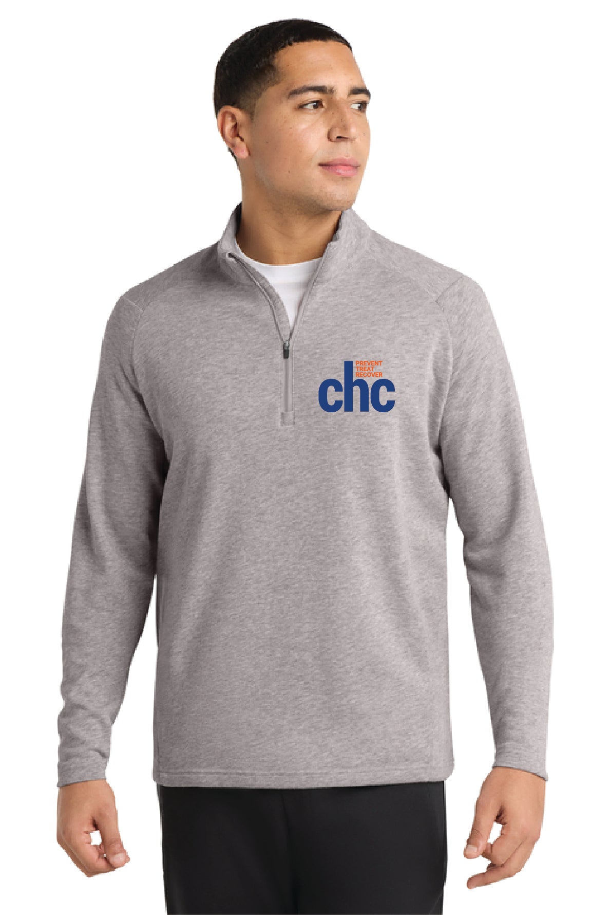 ST273 Sport-Tek® Lightweight French Terry 1/4-Zip Pullover EMB CHC-25