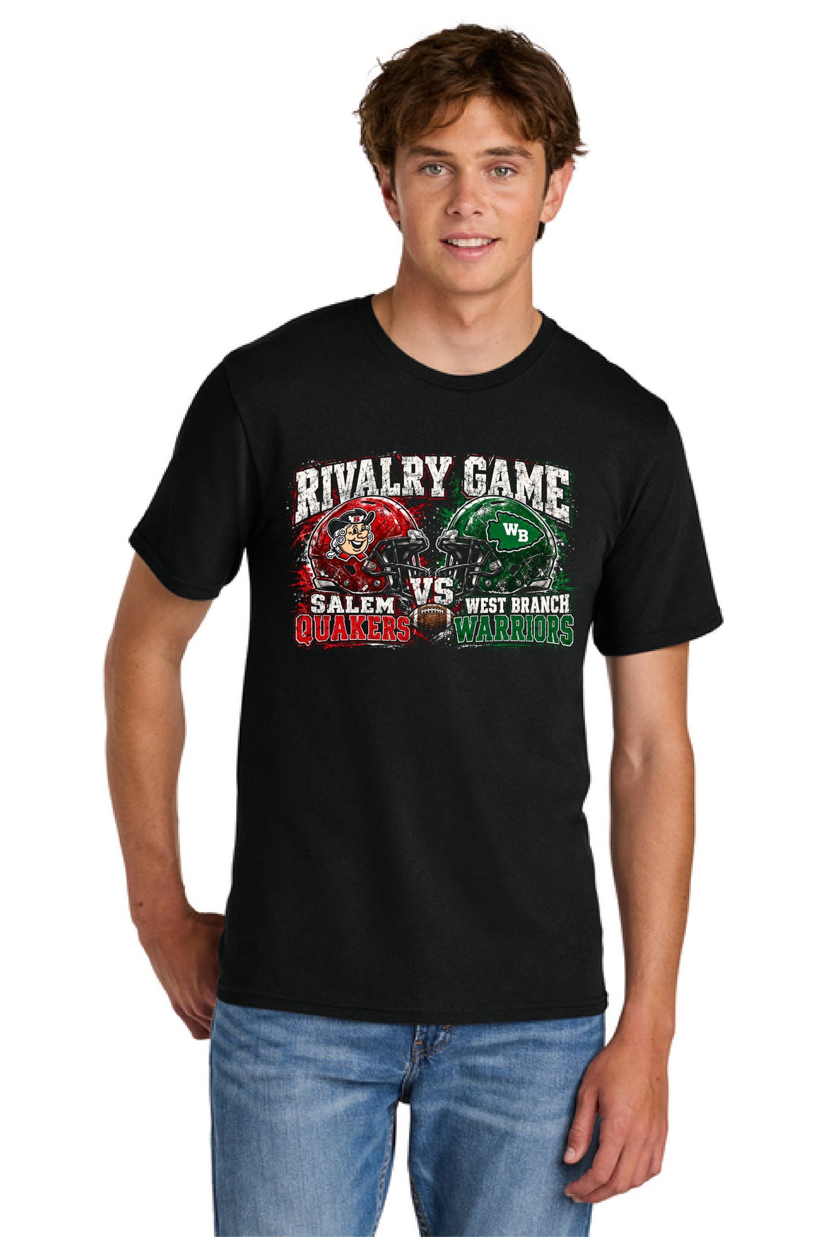 SALEM QUAKERS FOOTBALL Port & Co® Easy Cotton Tee SF-16