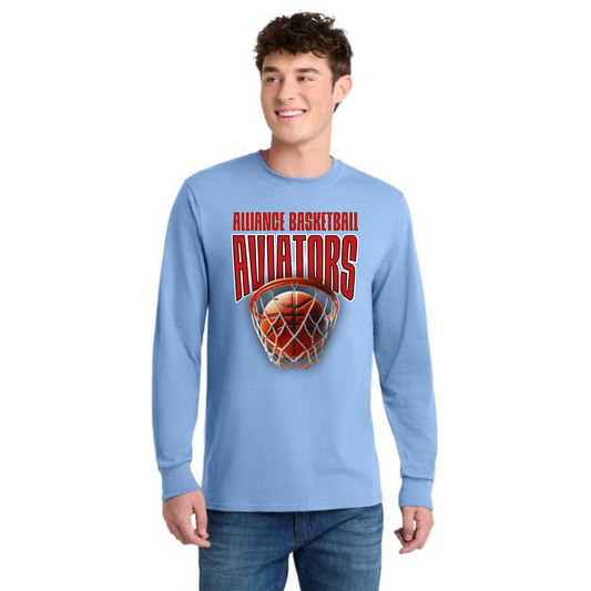 ALLIANCE AVIATORS Basketball PC55LS Port & Company® Long Sleeve Core Blend Tee 1