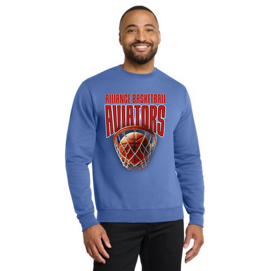 ALLIANCE AVIATORS Basketball PC78 Port & Company® Core Fleece Crewneck Sweatshirt 1