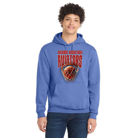 ALLIANCE AVIATORS Basketball PC78H Port & Company® Core Fleece Pullover Hooded Sweatshirt 1