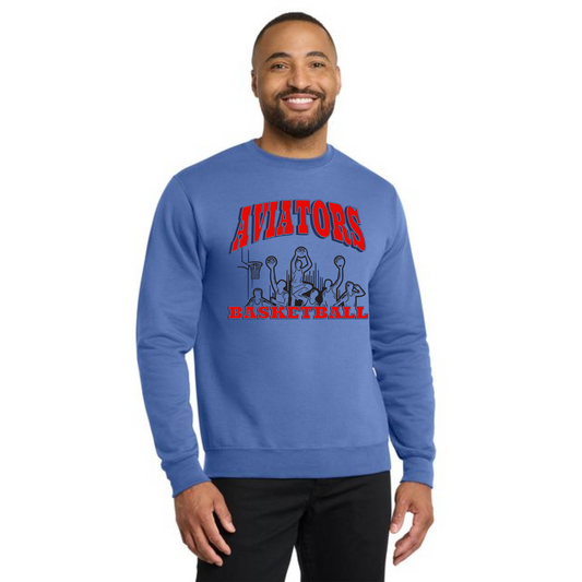 ALLIANCE AVIATORS Basketball PC78 Port & Company® Core Fleece Crewneck Sweatshirt 2