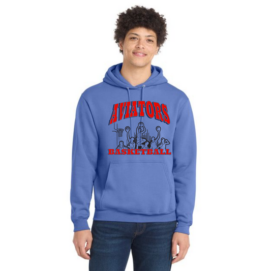 ALLIANCE AVIATORS Basketball PC78H Port & Company® Core Fleece Pullover Hooded Sweatshirt 2