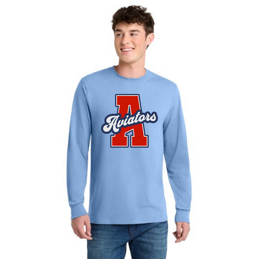 ALLIANCE AVIATORS Basketball PC55LS Port & Company® Long Sleeve Core Blend Tee 3