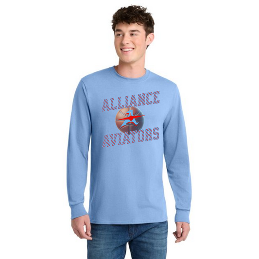 ALLIANCE AVIATORS Basketball PC55LS Port & Company® Long Sleeve Core Blend Tee 4