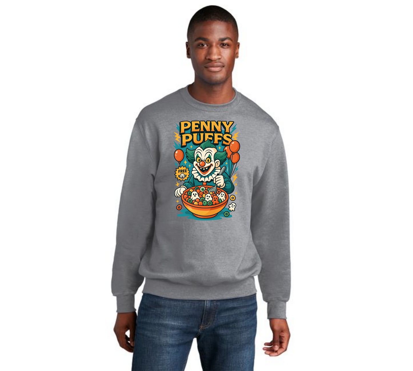 HALLOWEEN PENNY PUFFS Port & Company® Core Fleece Crewneck Sweatshirt HW-4