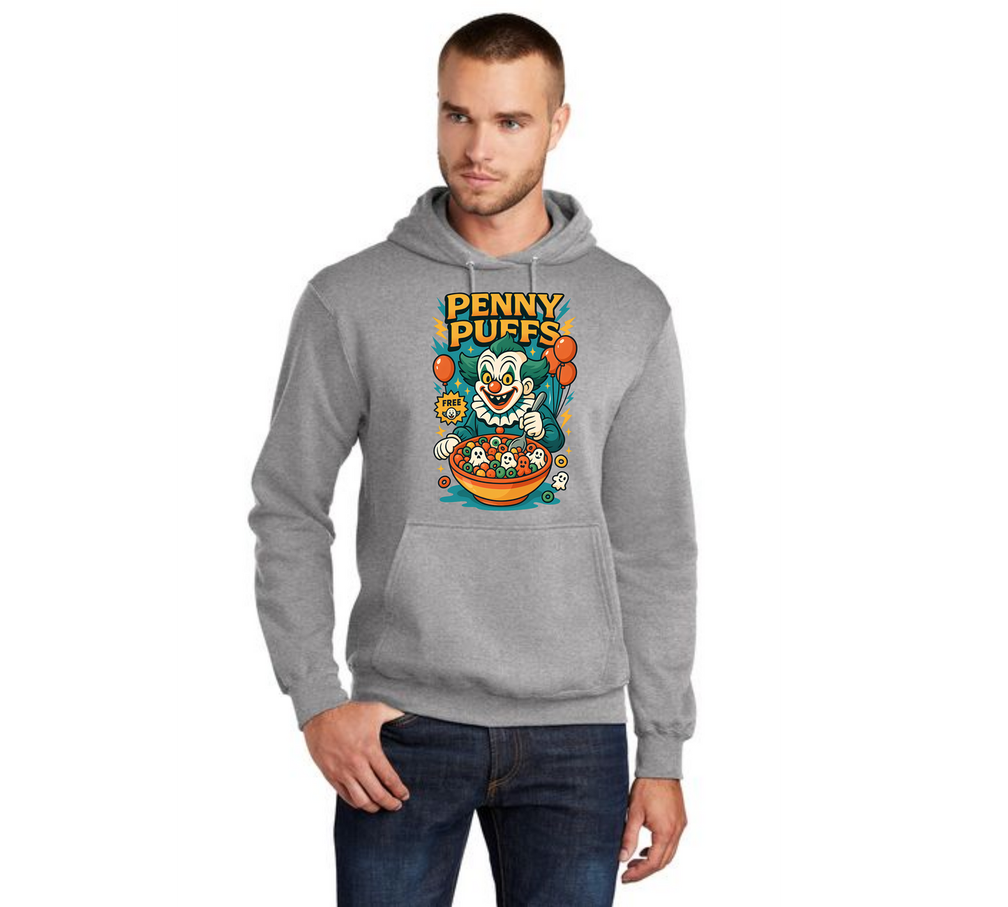 HALLOWEEN PENNY PUFFS PC78H Port & Company® Core Fleece Pullover Hooded Sweatshirt HW-4