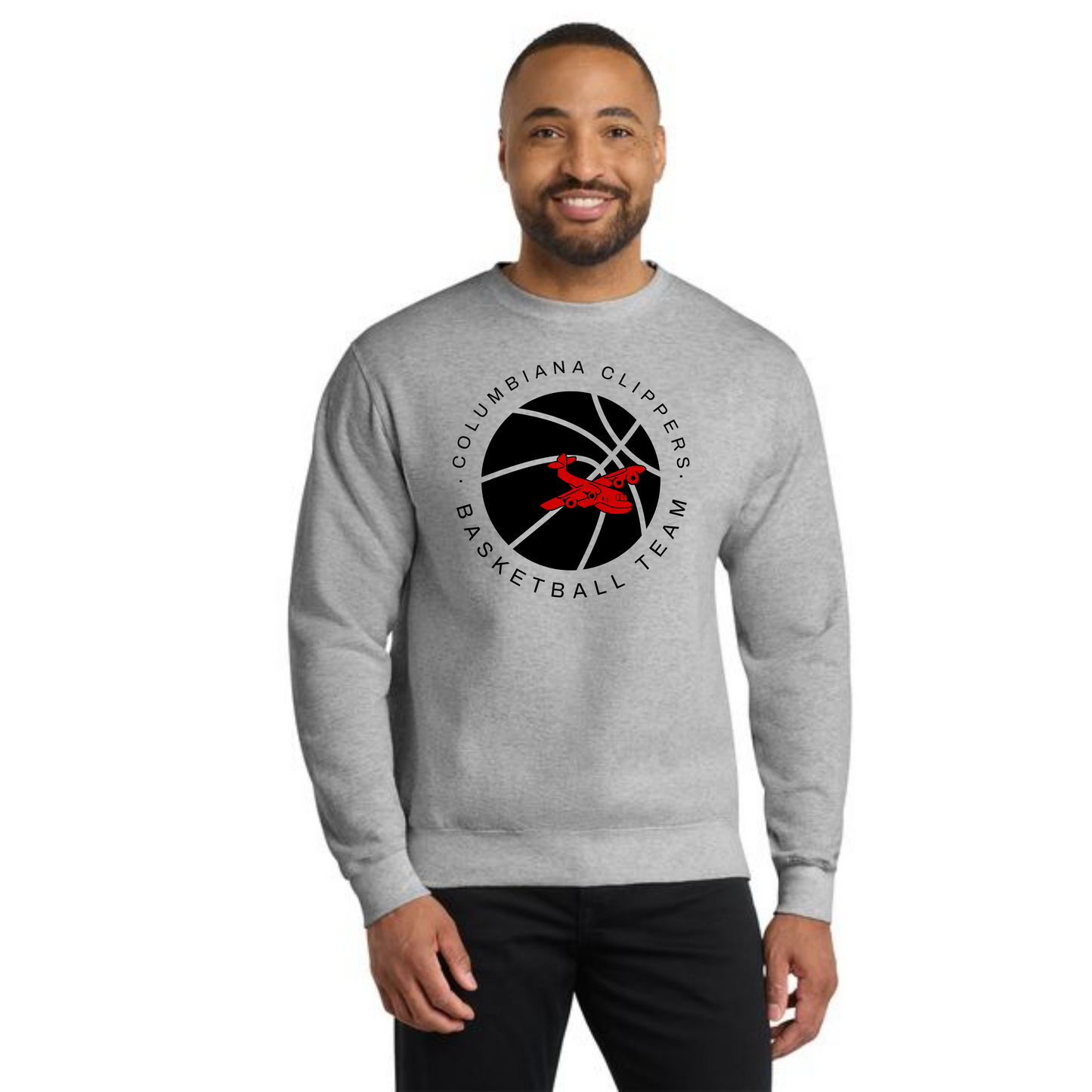 Columbiana Clippers Basketball PC78 Port & Company® Core Fleece Crewneck Sweatshirt 6
