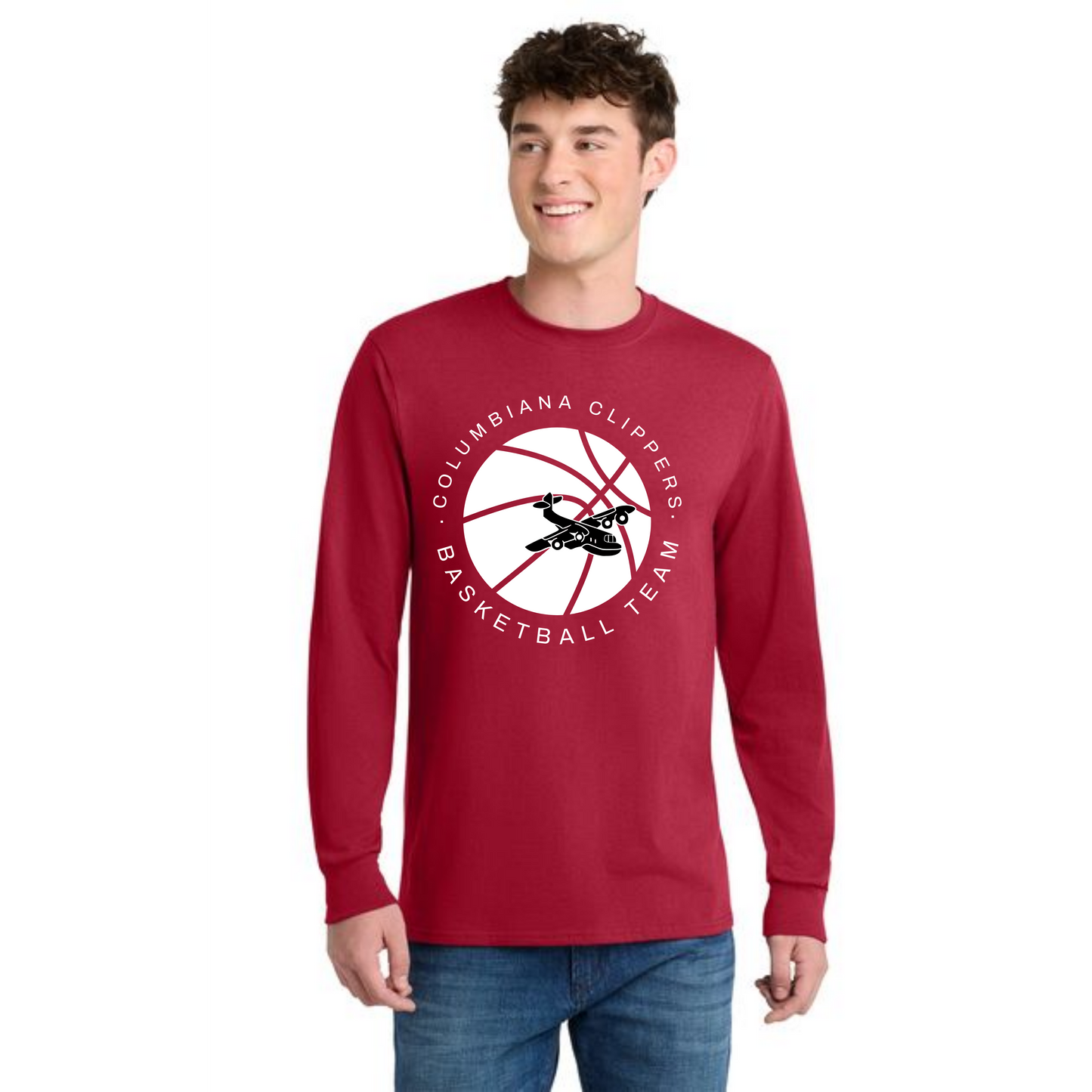 Columbiana Clippers Basketball PC55LS Port & Company® Long Sleeve Core Blend Tee 6
