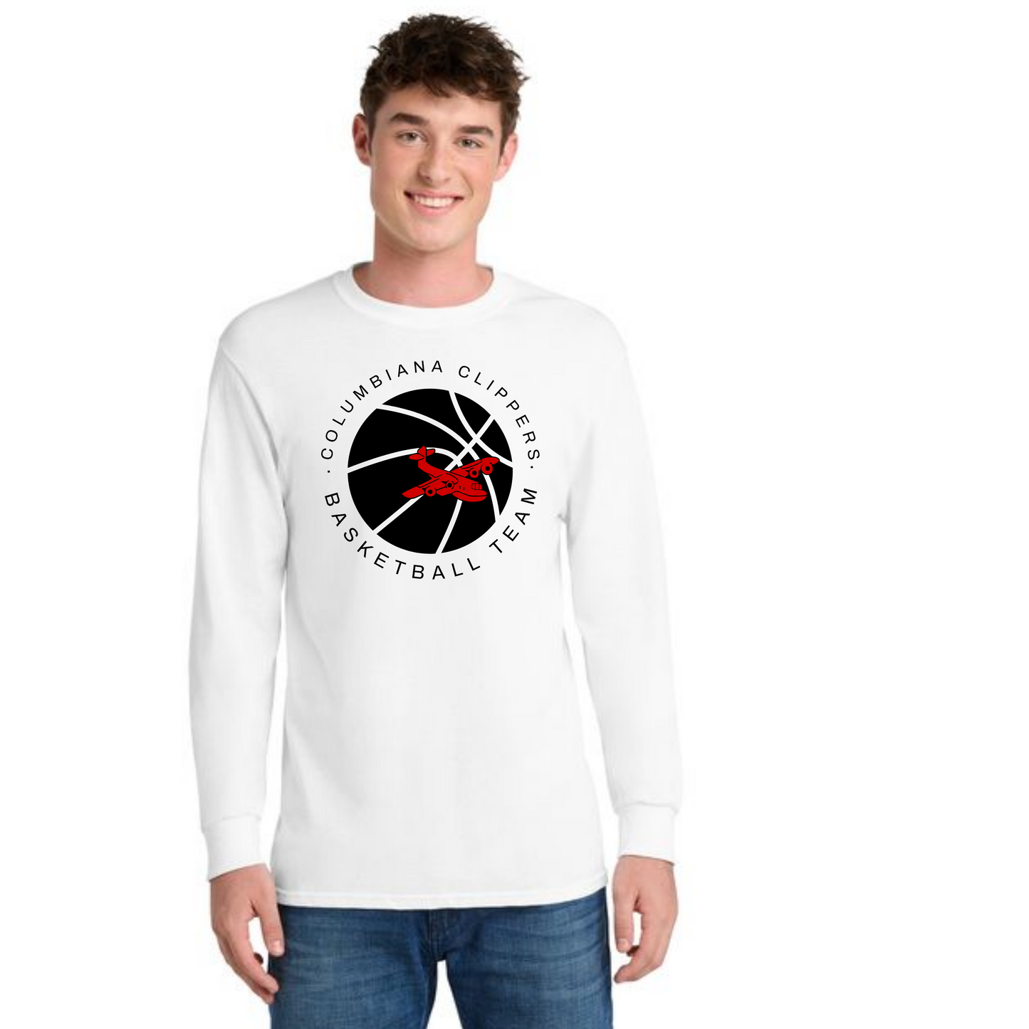 Columbiana Clippers Basketball PC55LS Port & Company® Long Sleeve Core Blend Tee 6