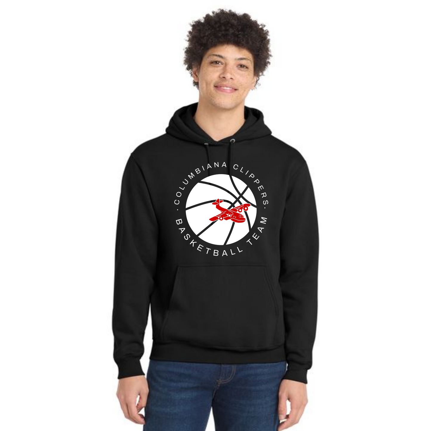 Columbiana Clippers Basketball PC78H Port & Company® Core Fleece Pullover Hooded Sweatshirt 6