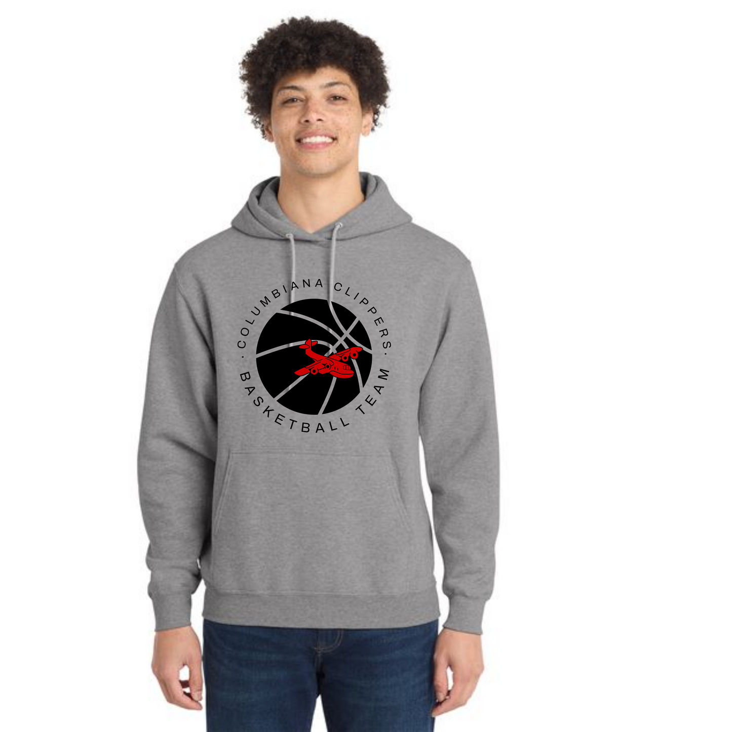 Columbiana Clippers Basketball PC78H Port & Company® Core Fleece Pullover Hooded Sweatshirt 6