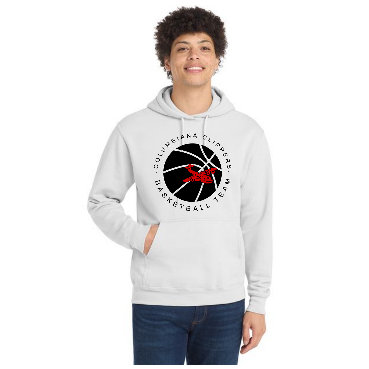 Columbiana Clippers Basketball PC78H Port & Company® Core Fleece Pullover Hooded Sweatshirt 6
