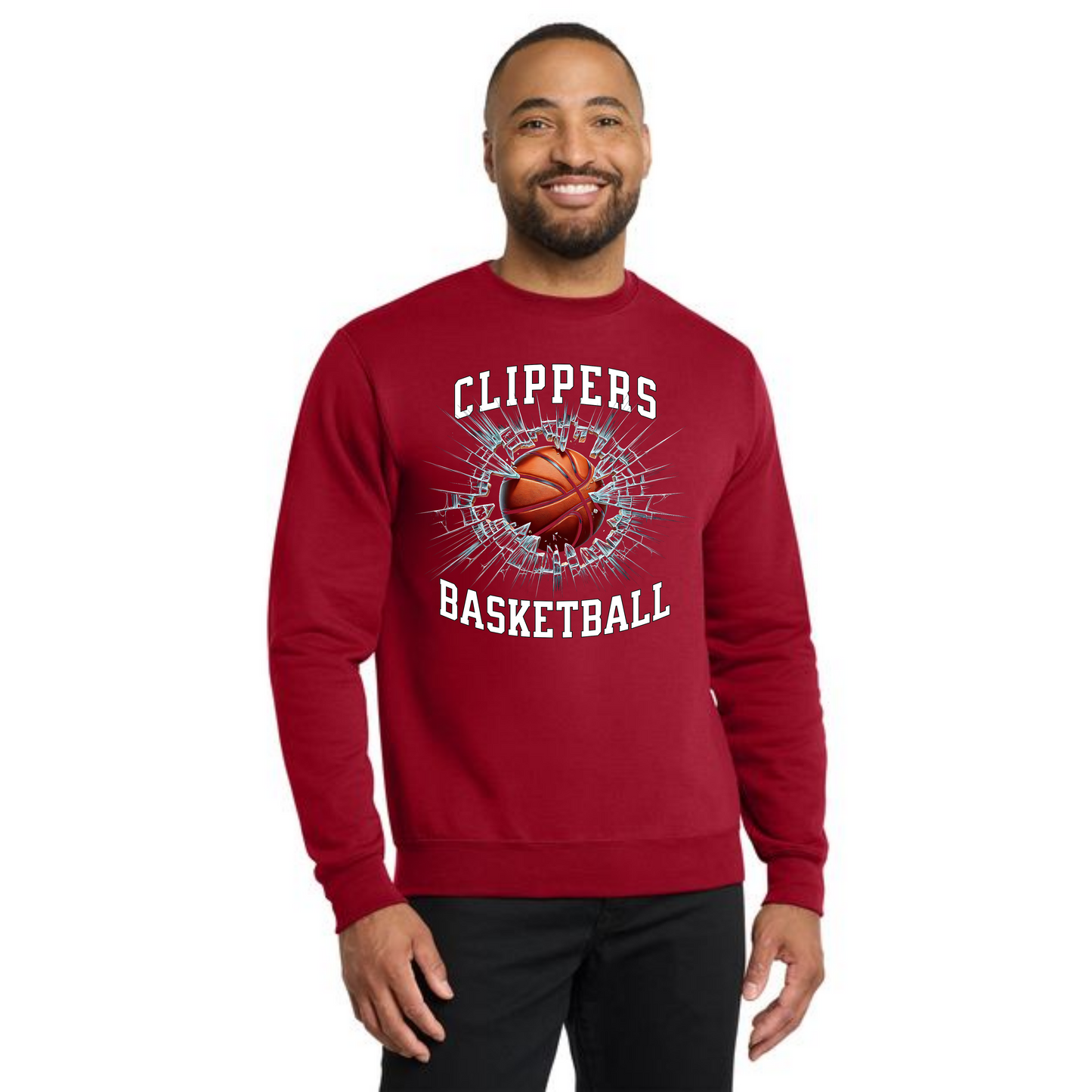 Columbiana Clippers Basketball PC78 Port & Company® Core Fleece Crewneck Sweatshirt 7