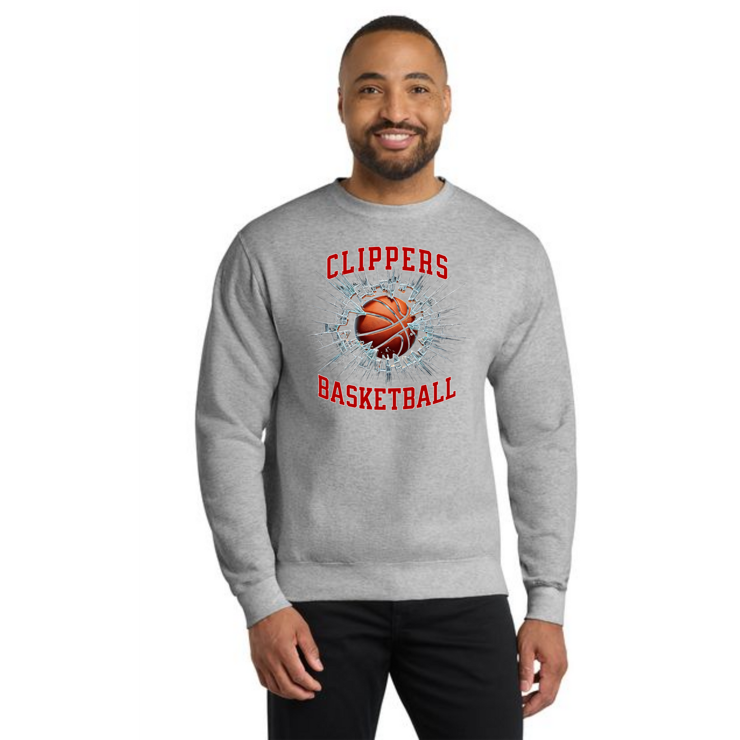 Columbiana Clippers Basketball PC78 Port & Company® Core Fleece Crewneck Sweatshirt 7