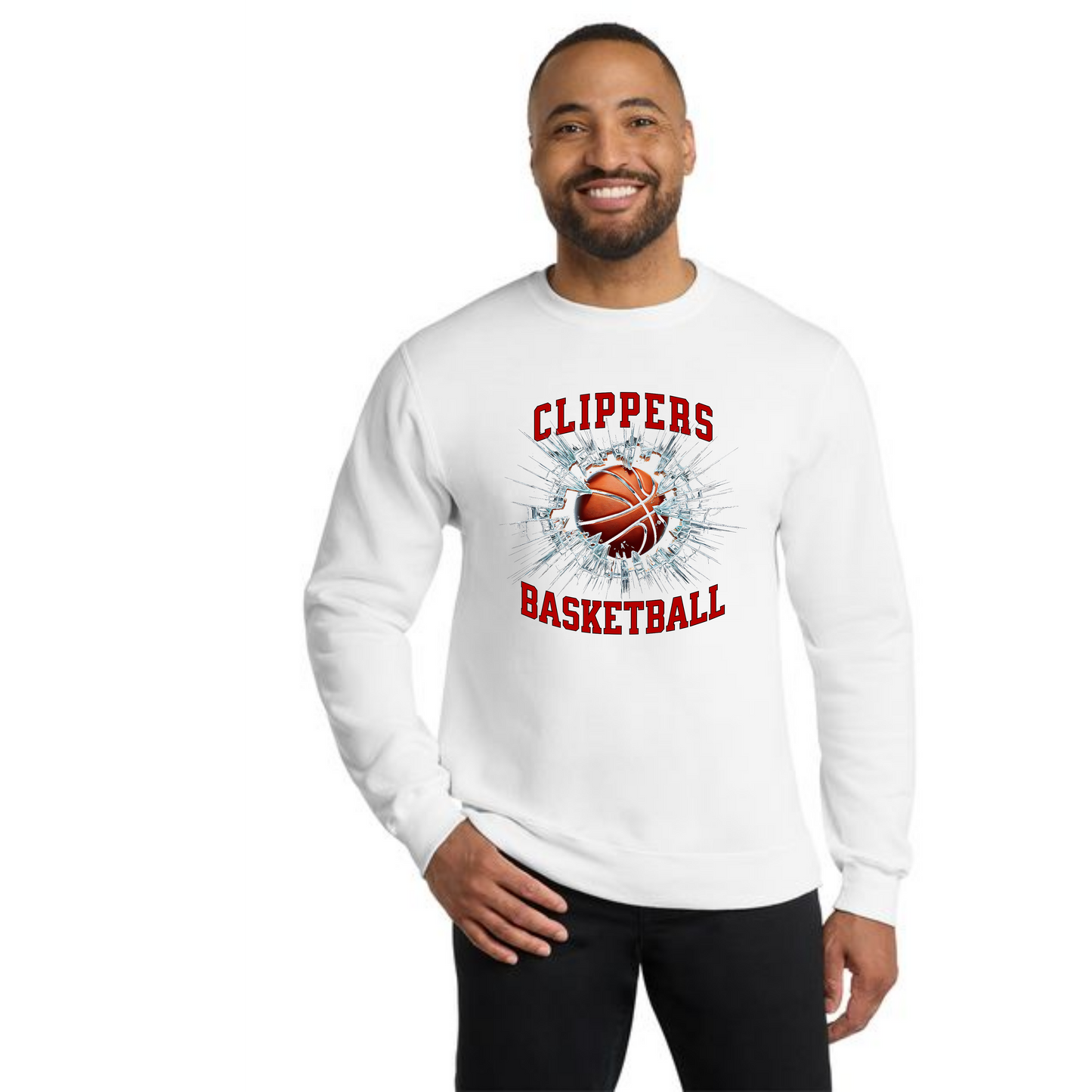 Columbiana Clippers Basketball PC78 Port & Company® Core Fleece Crewneck Sweatshirt 7