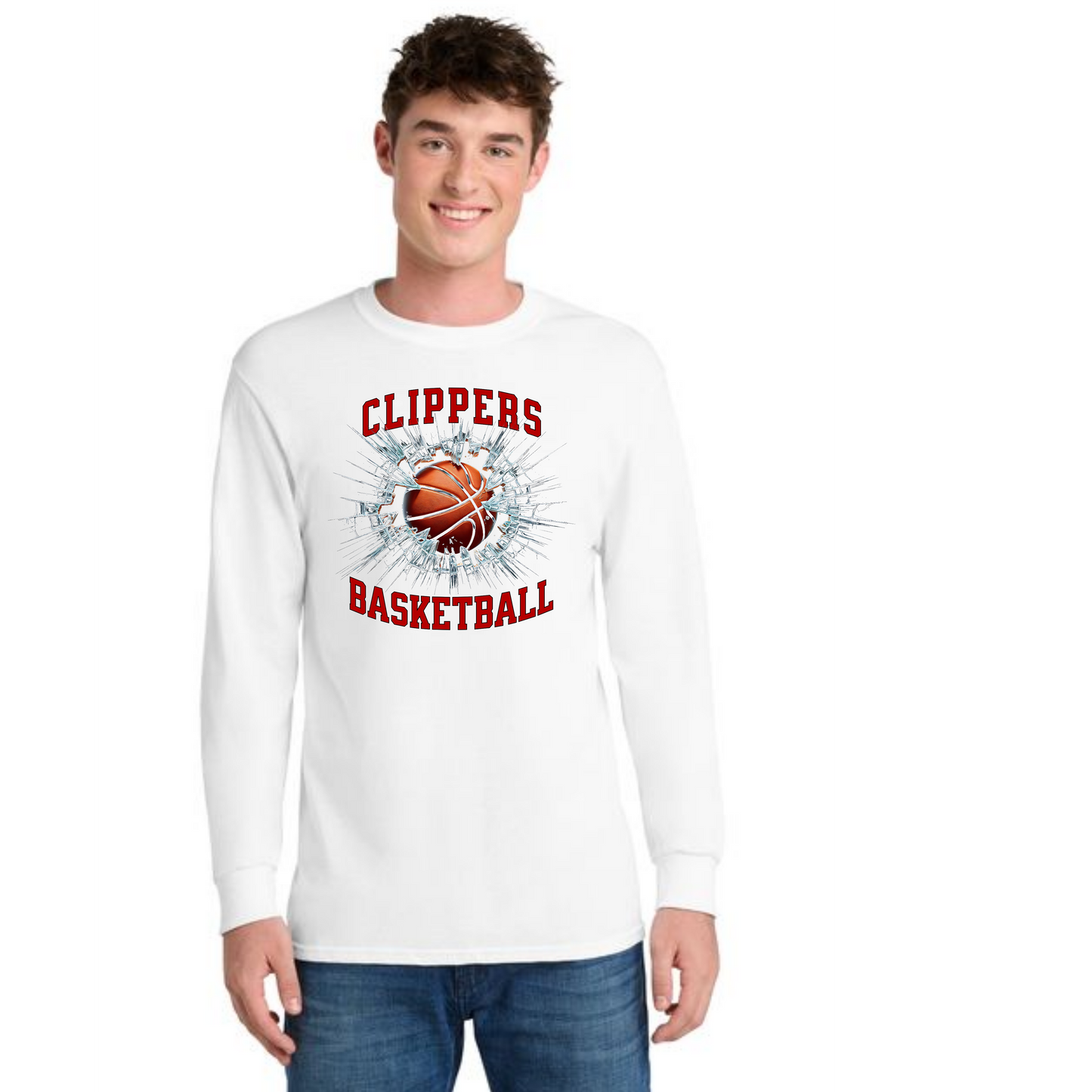 Columbiana Clippers Basketball PC55LS Port & Company® Long Sleeve Core Blend Tee 7