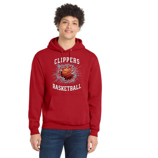Columbiana Clippers Basketball PC78H Port & Company® Core Fleece Pullover Hooded Sweatshirt 7
