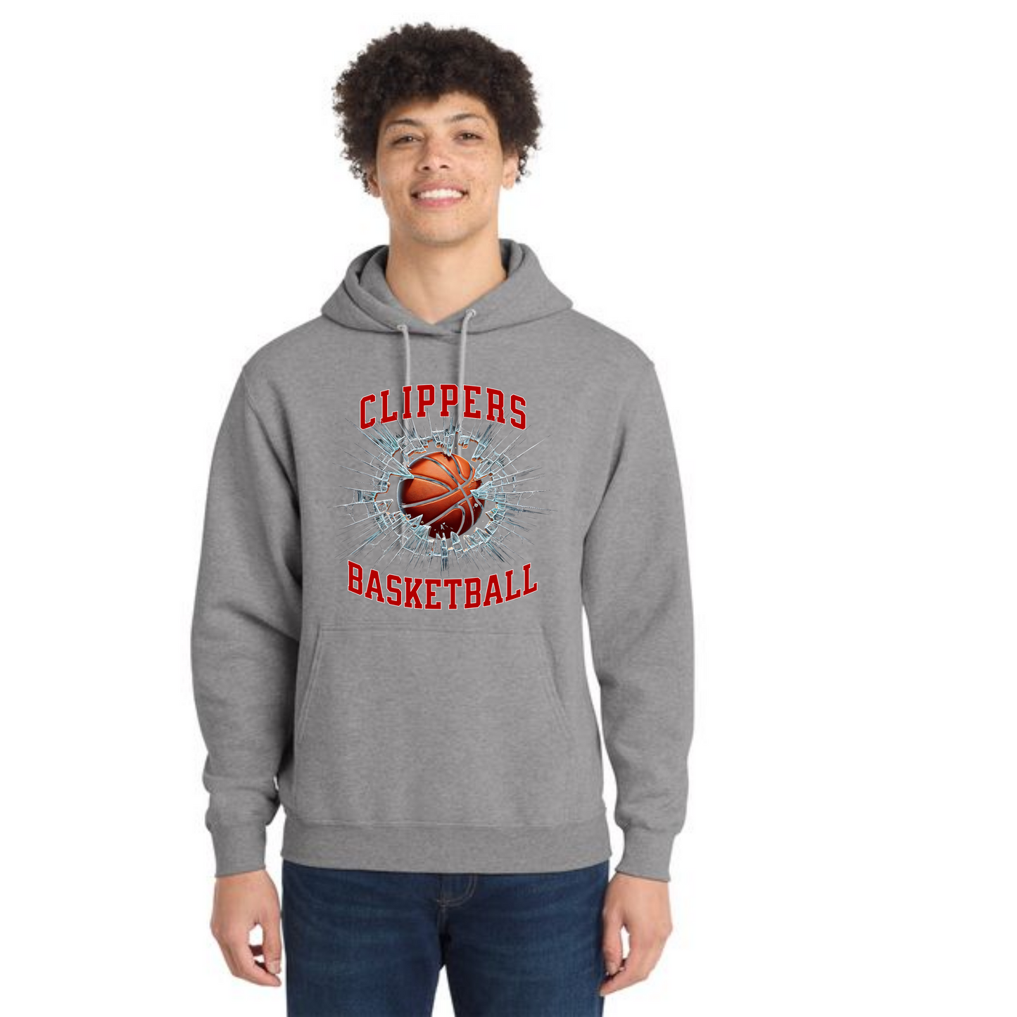 Columbiana Clippers Basketball PC78H Port & Company® Core Fleece Pullover Hooded Sweatshirt 7