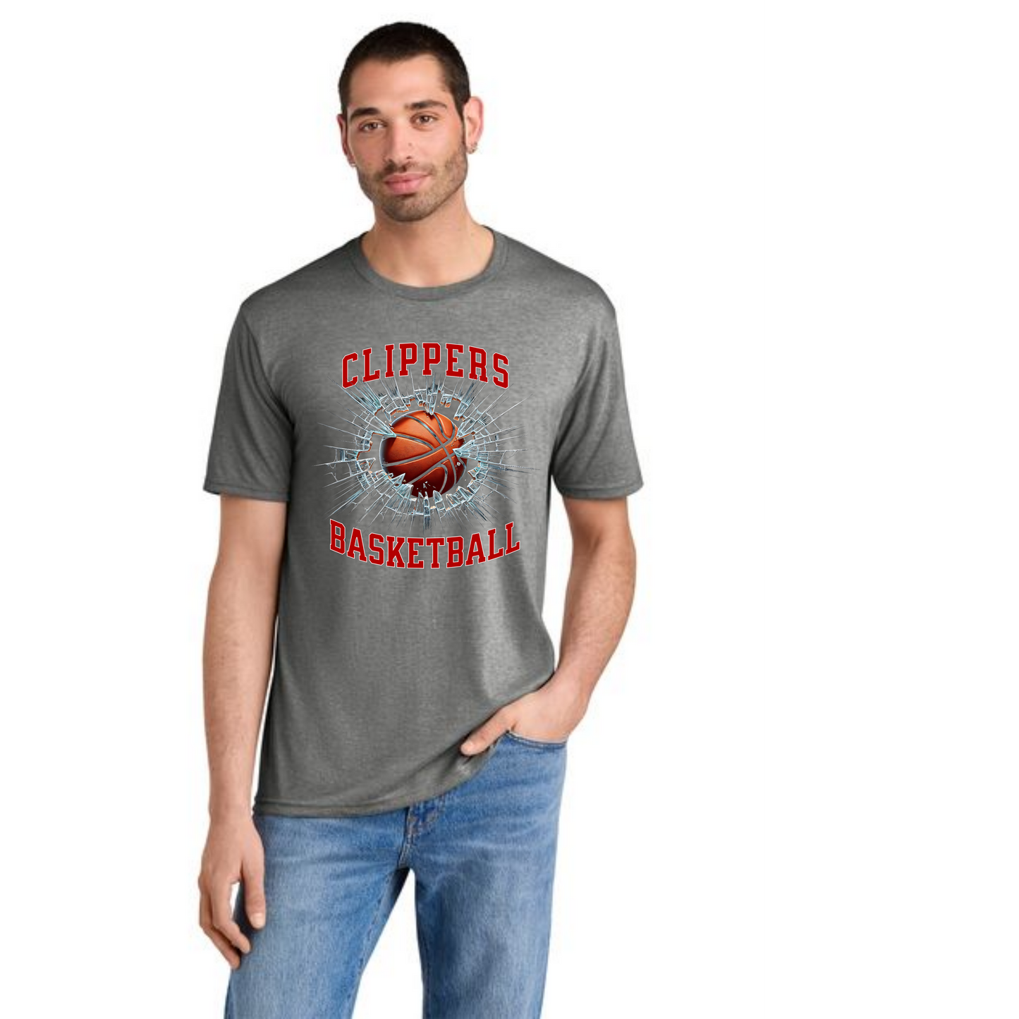 Columbiana Clippers Basketball PC55 Port & Company® Core Blend Tee 7