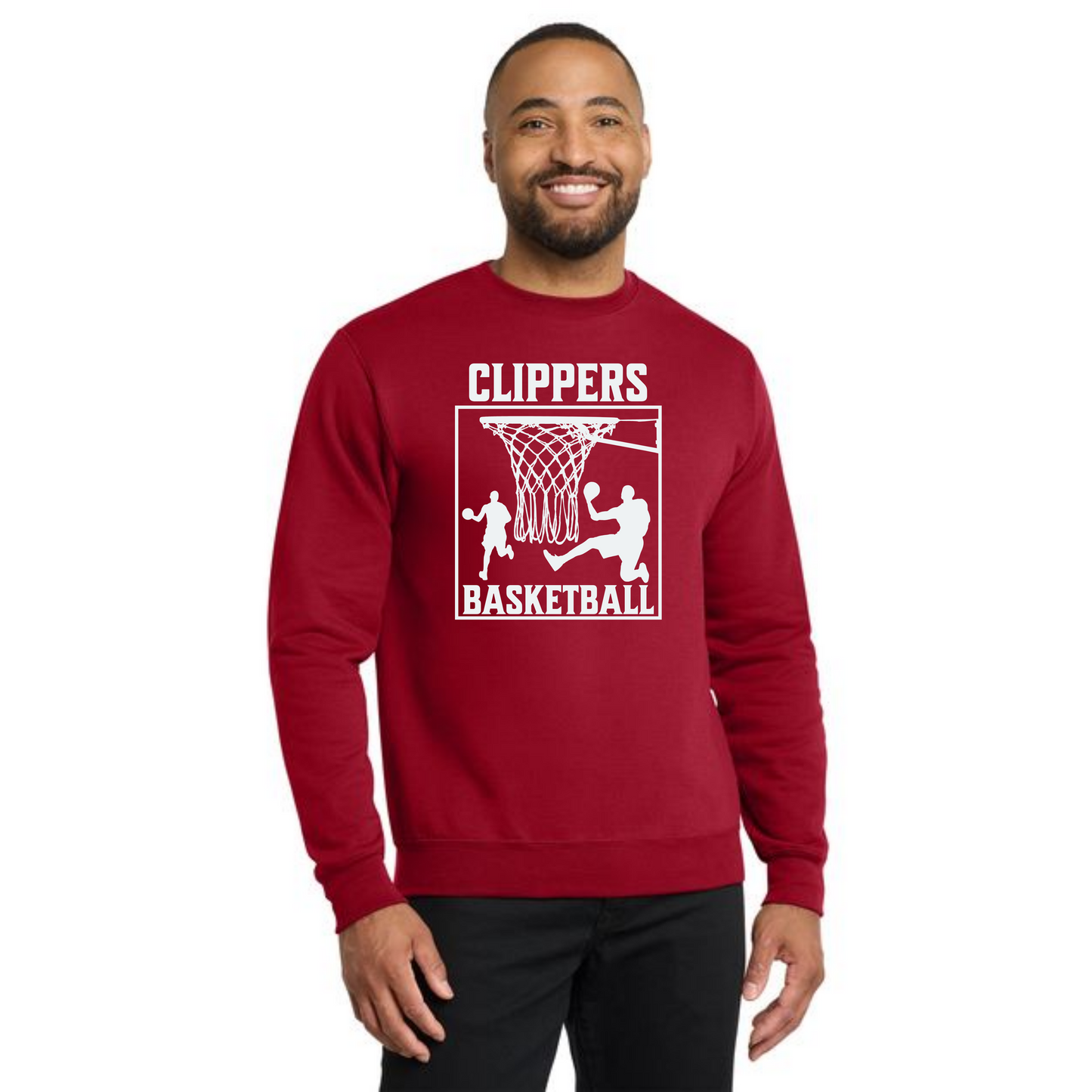 Columbiana Clippers Basketball PC78 Port & Company® Core Fleece Crewneck Sweatshirt 8