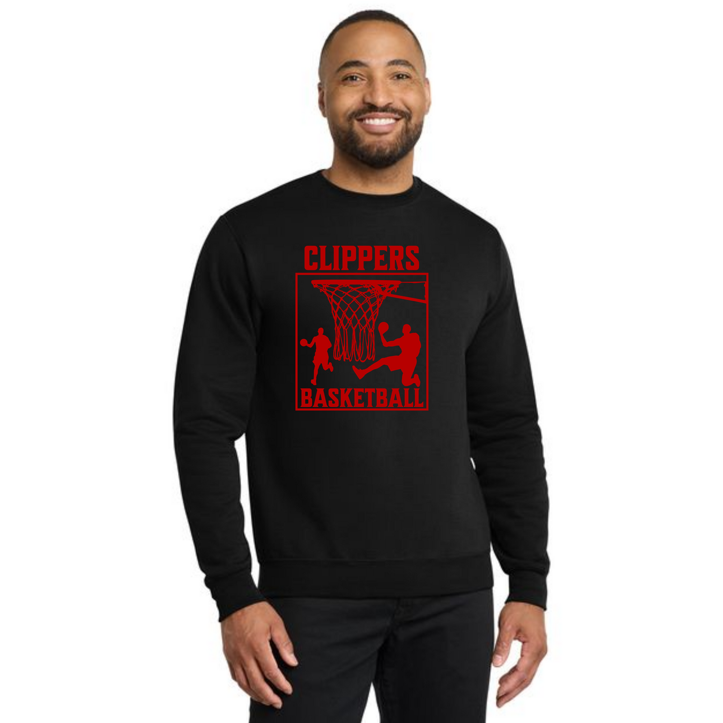 Columbiana Clippers Basketball PC78 Port & Company® Core Fleece Crewneck Sweatshirt 8