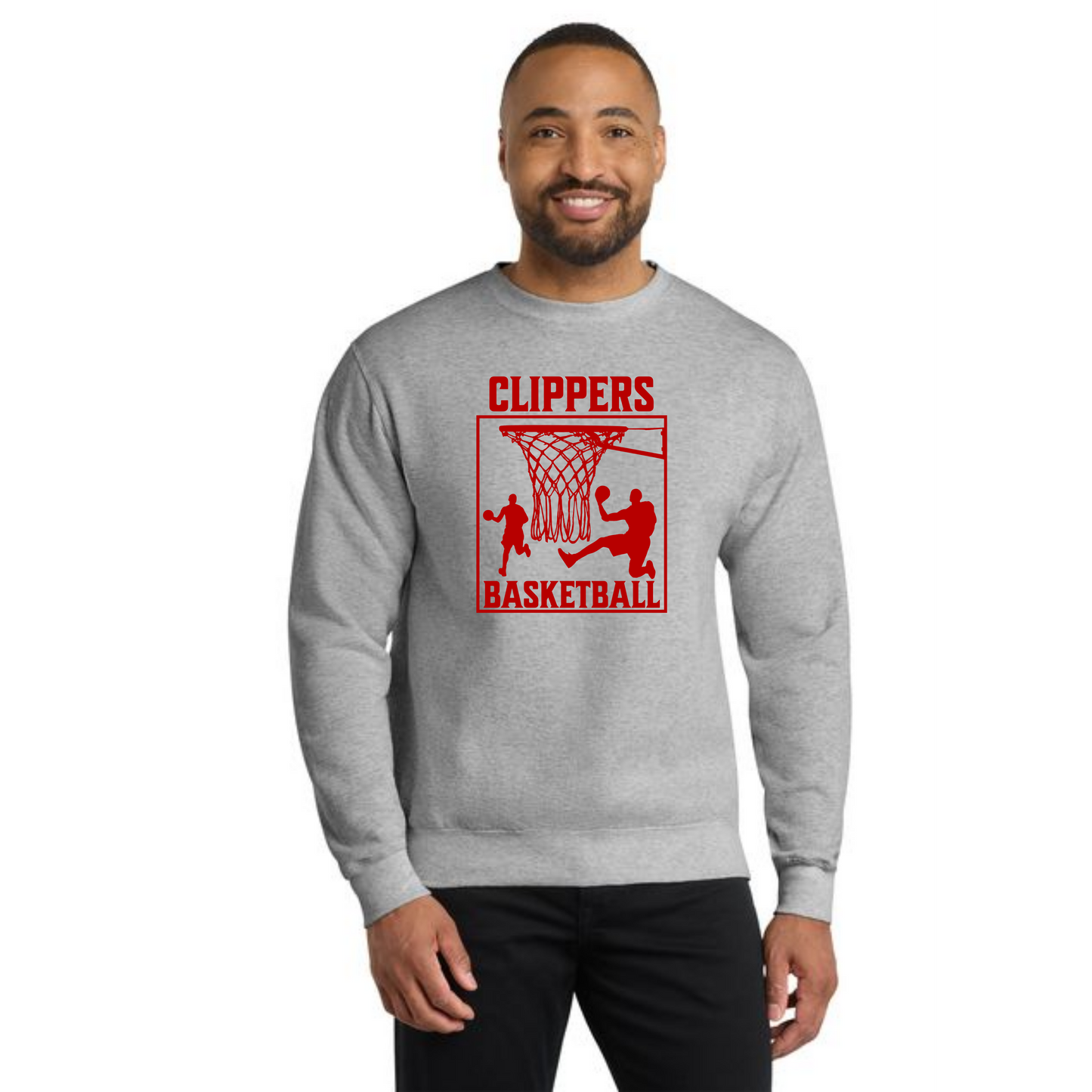 Columbiana Clippers Basketball PC78 Port & Company® Core Fleece Crewneck Sweatshirt 8