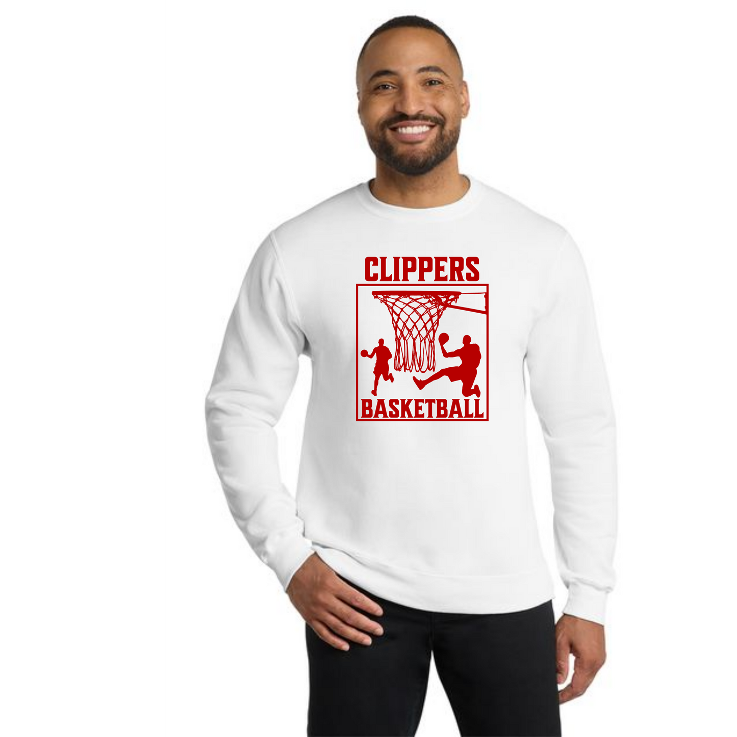 Columbiana Clippers Basketball PC78 Port & Company® Core Fleece Crewneck Sweatshirt 8