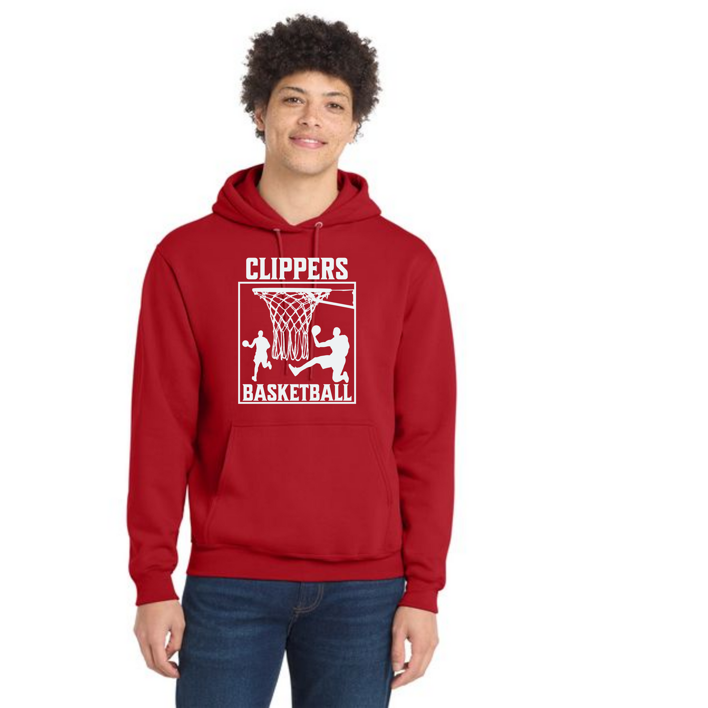 Columbiana Clippers Basketball PC78H Port & Company® Core Fleece Pullover Hooded Sweatshirt 8
