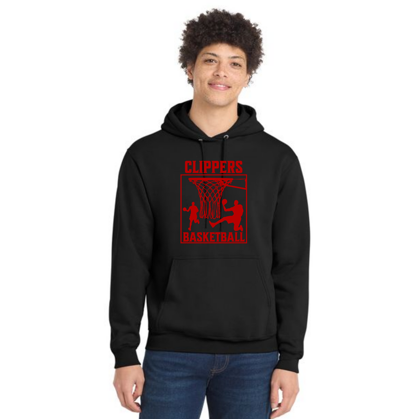 Columbiana Clippers Basketball PC78H Port & Company® Core Fleece Pullover Hooded Sweatshirt 8