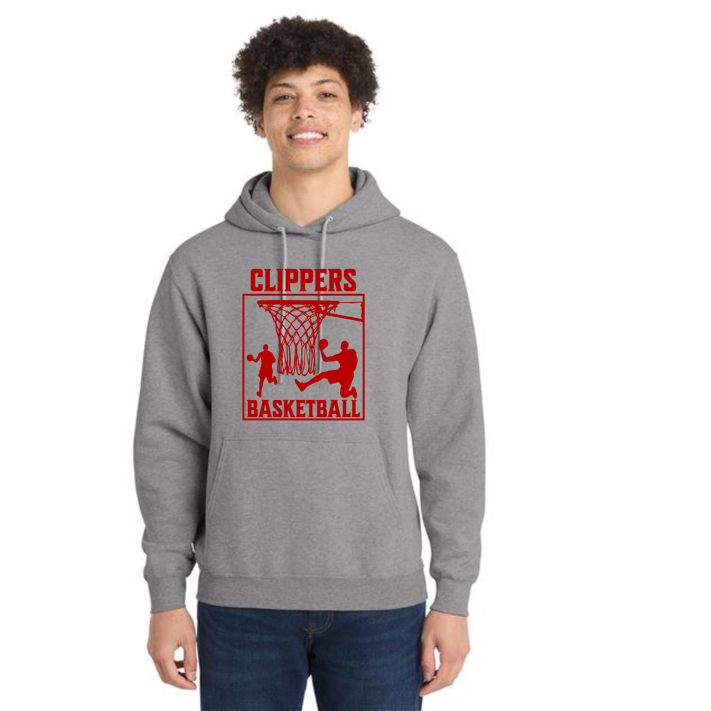 Columbiana Clippers Basketball PC78H Port & Company® Core Fleece Pullover Hooded Sweatshirt 8