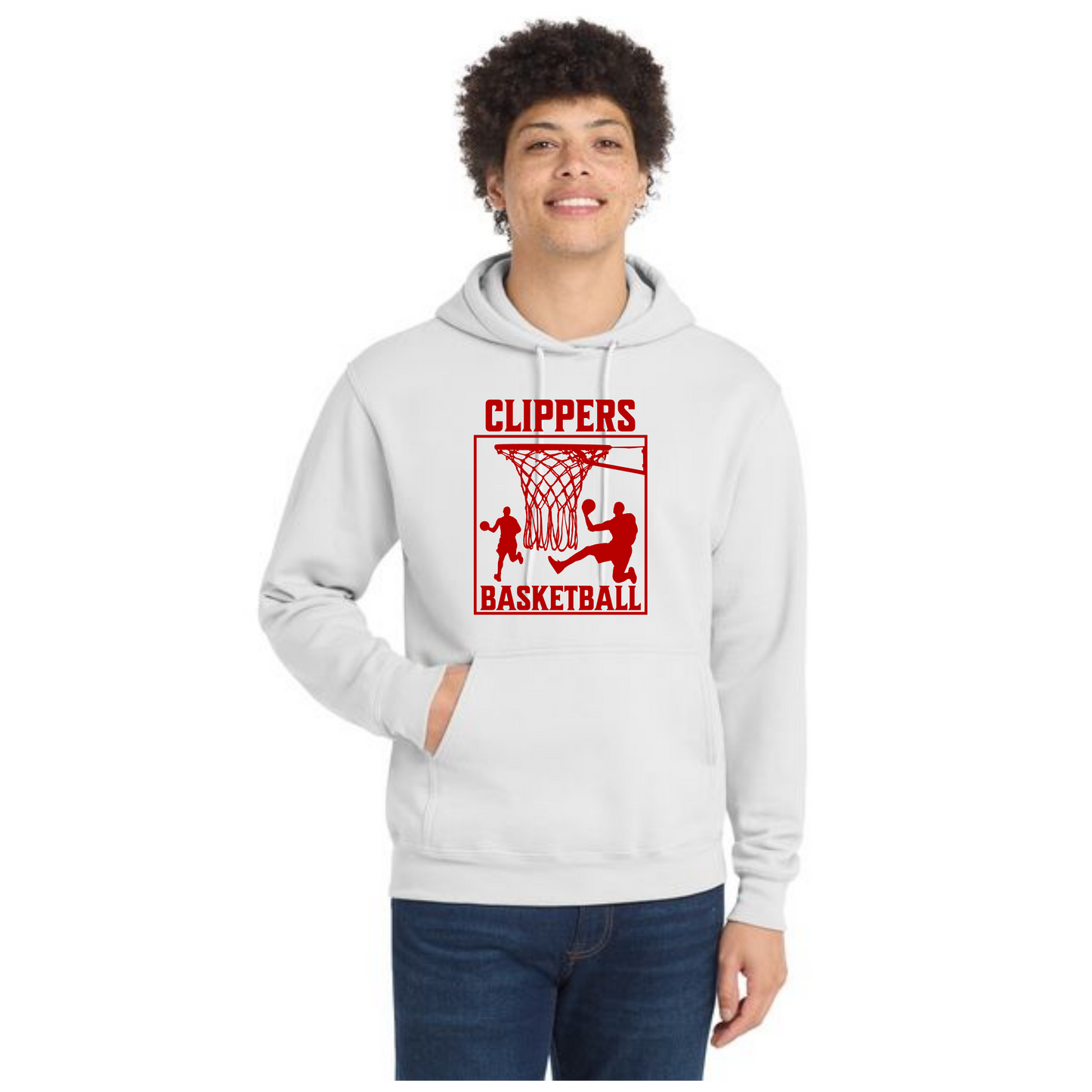 Columbiana Clippers Basketball PC78H Port & Company® Core Fleece Pullover Hooded Sweatshirt 8