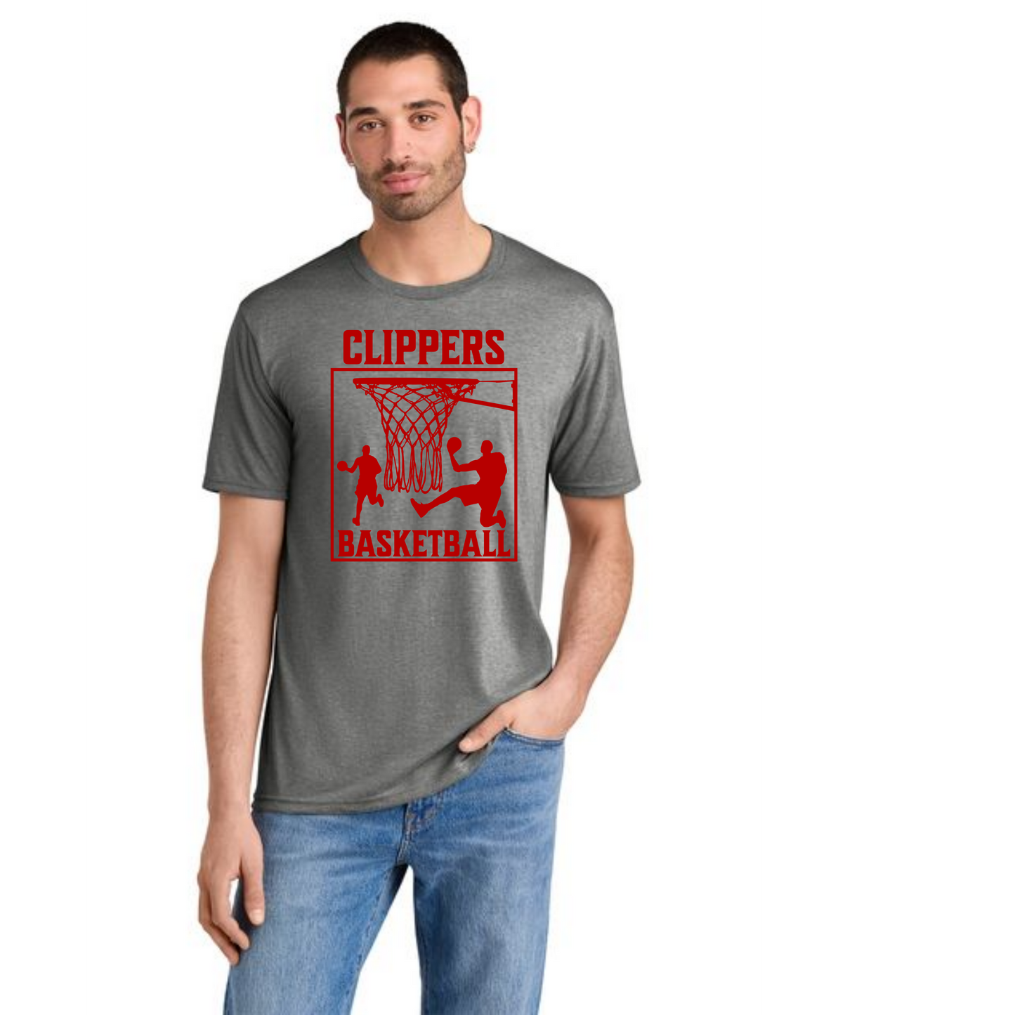 Columbiana Clippers Basketball PC55 Port & Company® Core Blend Tee 8