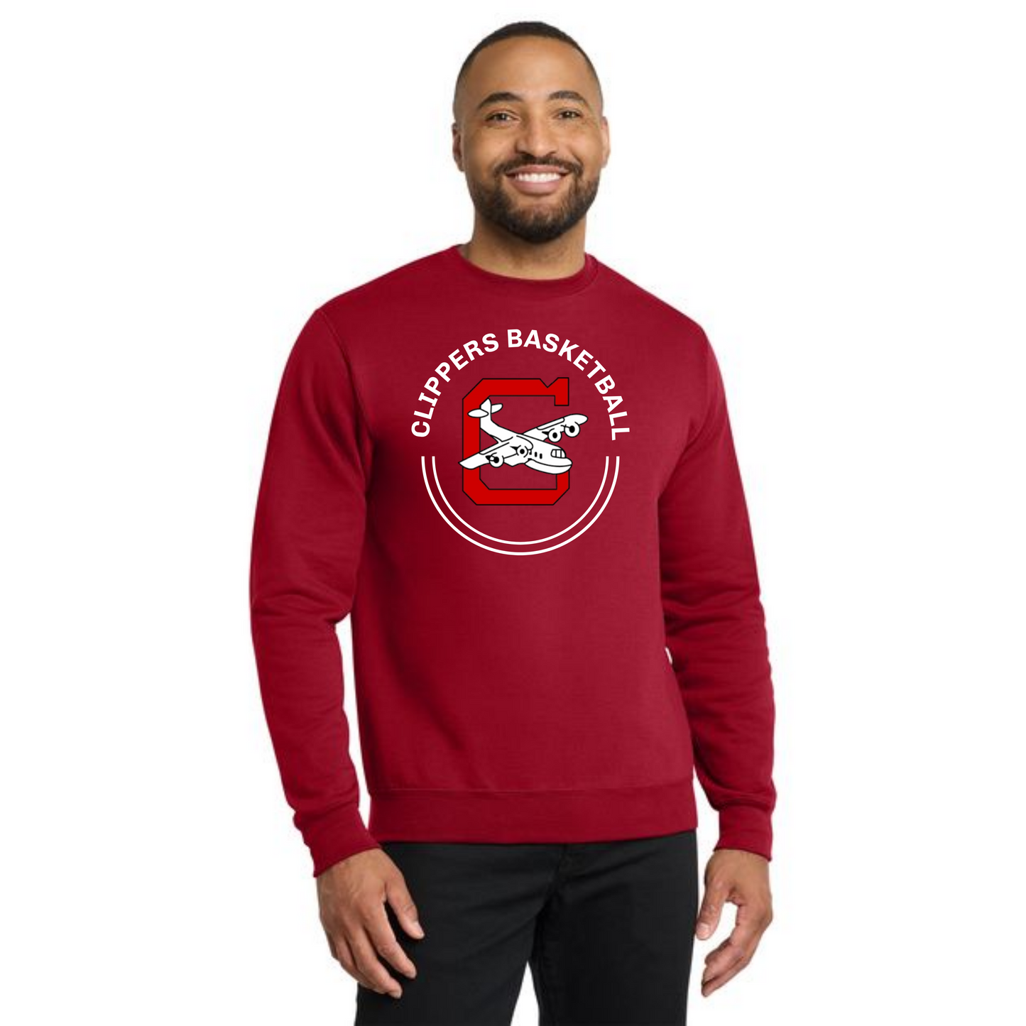 Columbiana Clippers Basketball PC78 Port & Company® Core Fleece Crewneck Sweatshirt 9