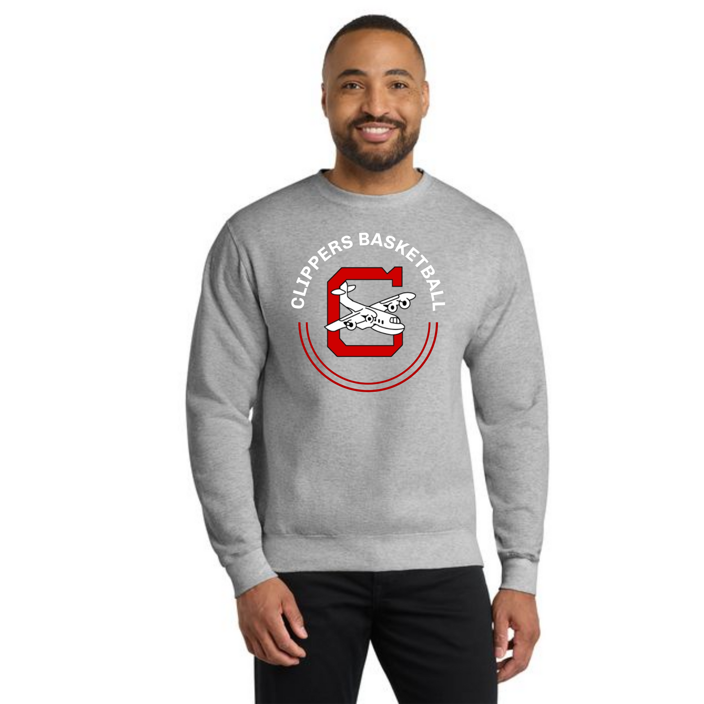 Columbiana Clippers Basketball PC78 Port & Company® Core Fleece Crewneck Sweatshirt 9