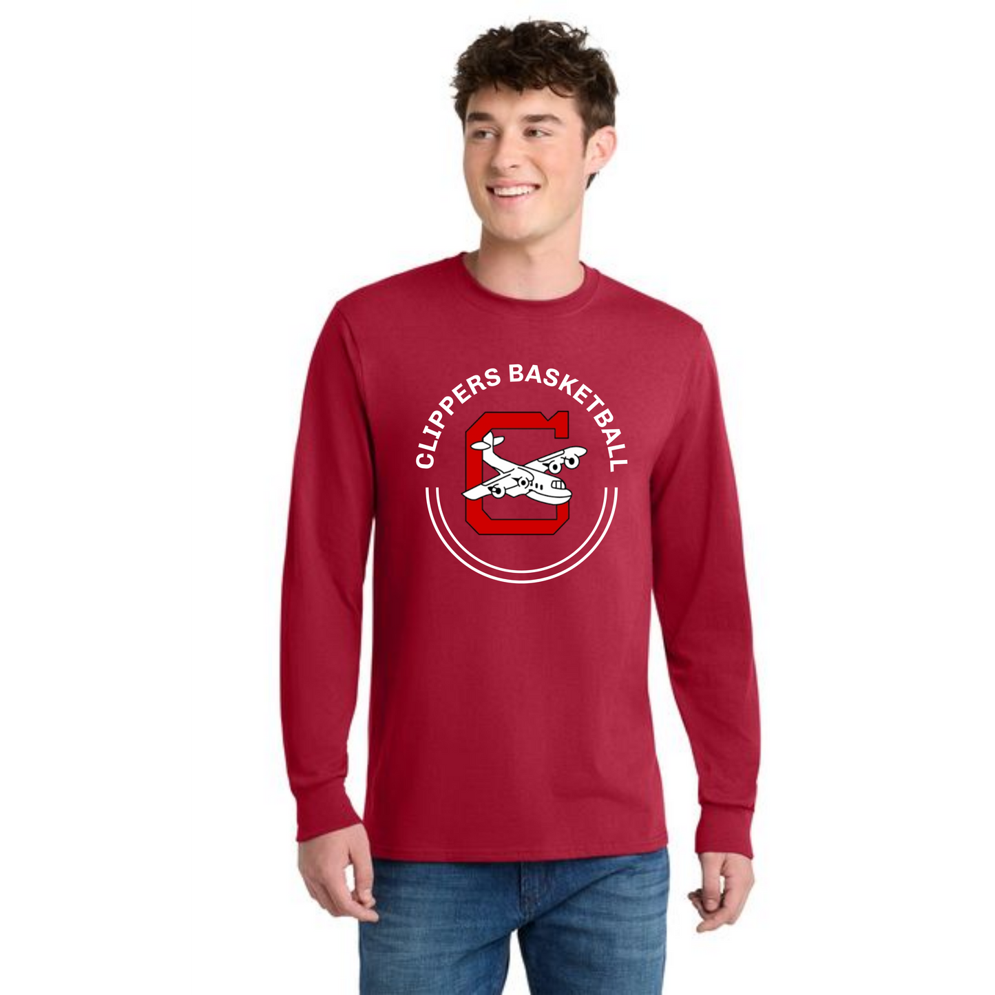 Columbiana Clippers Basketball PC55LS Port & Company® Long Sleeve Core Blend Tee 9