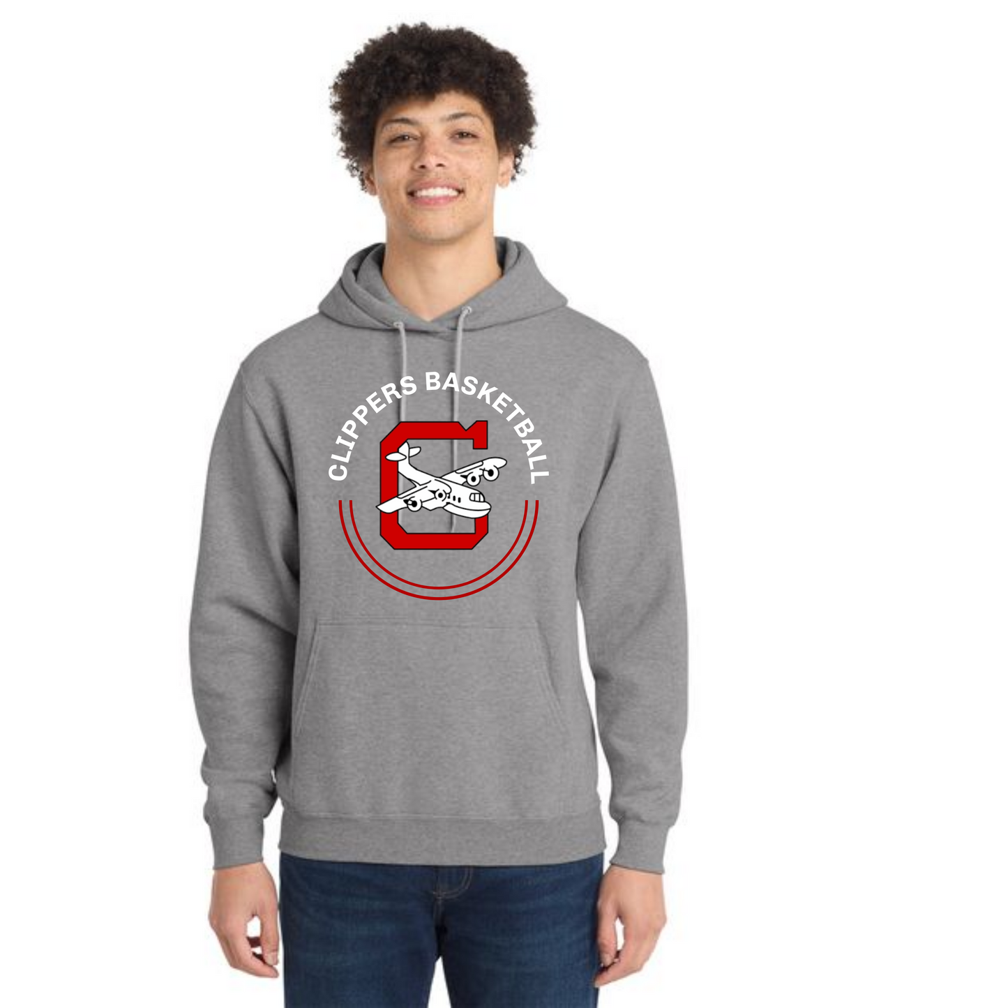 Columbiana Clippers Basketball PC78H Port & Company® Core Fleece Pullover Hooded Sweatshirt 9