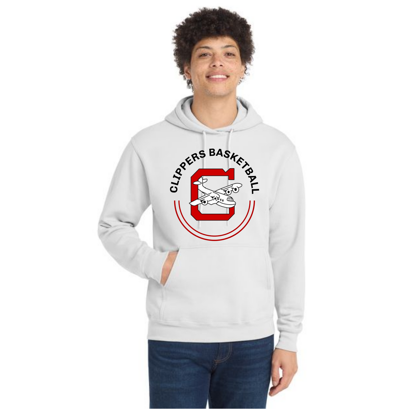 Columbiana Clippers Basketball PC78H Port & Company® Core Fleece Pullover Hooded Sweatshirt 9