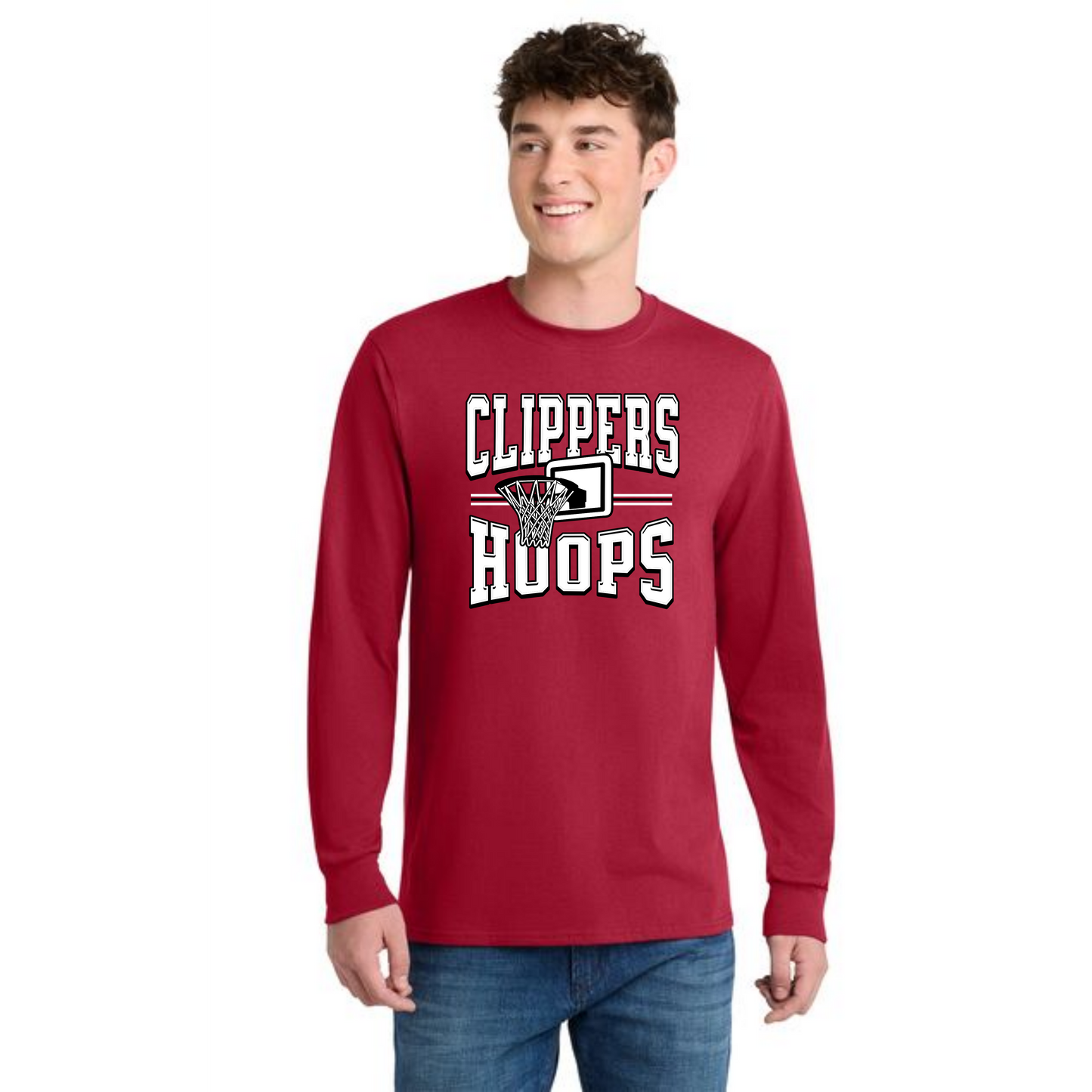Columbiana Clippers Basketball PC55LS Port & Company® Long Sleeve Core Blend Tee 11