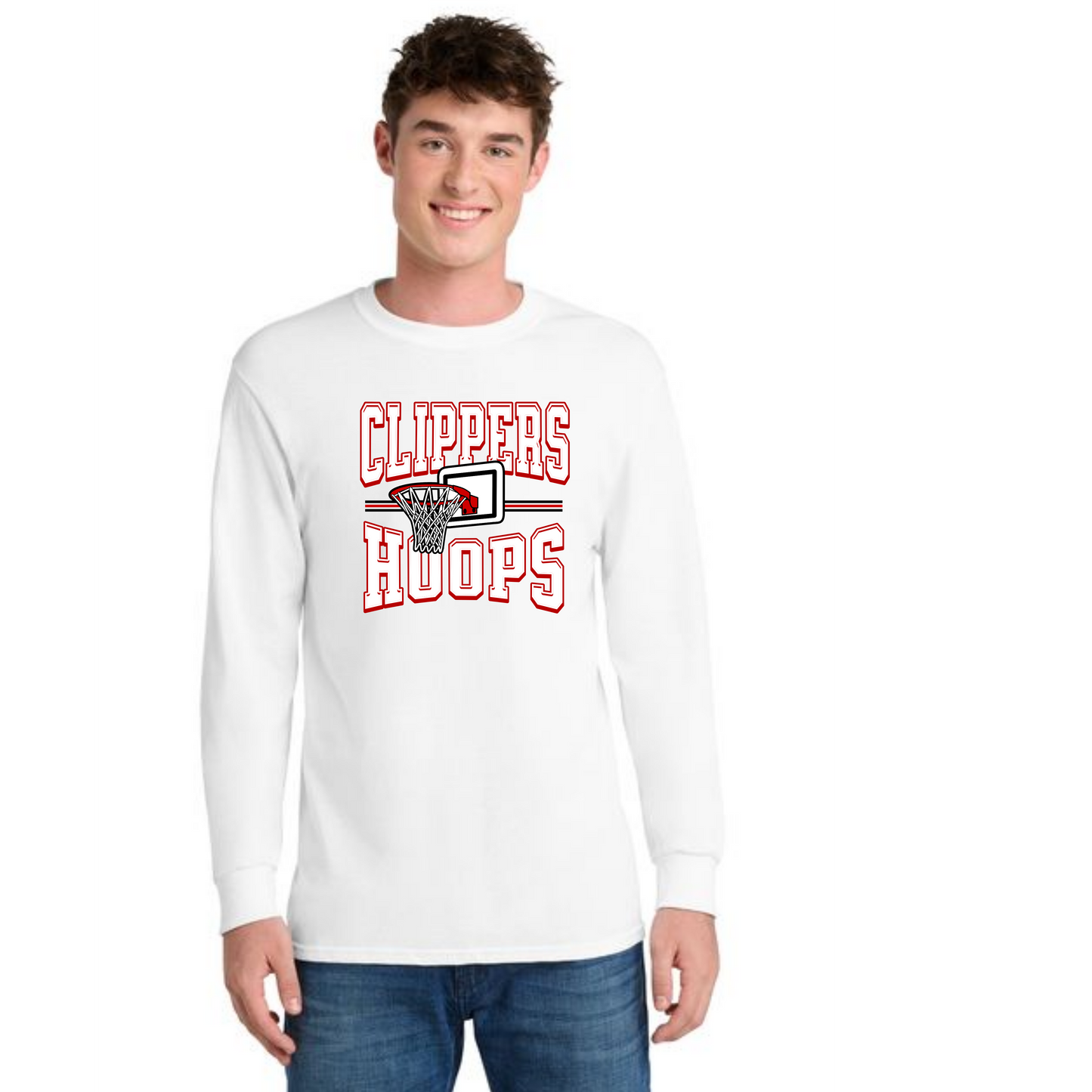 Columbiana Clippers Basketball PC55LS Port & Company® Long Sleeve Core Blend Tee 11
