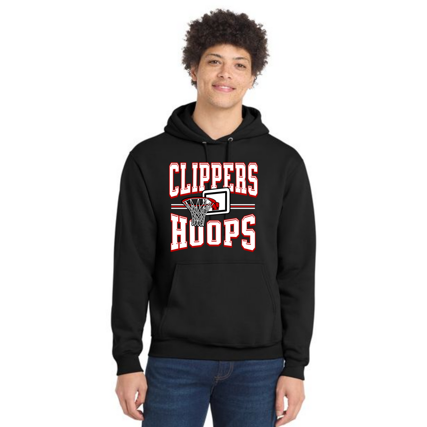 Columbiana Clippers Basketball PC78H Port & Company® Core Fleece Pullover Hooded Sweatshirt 11