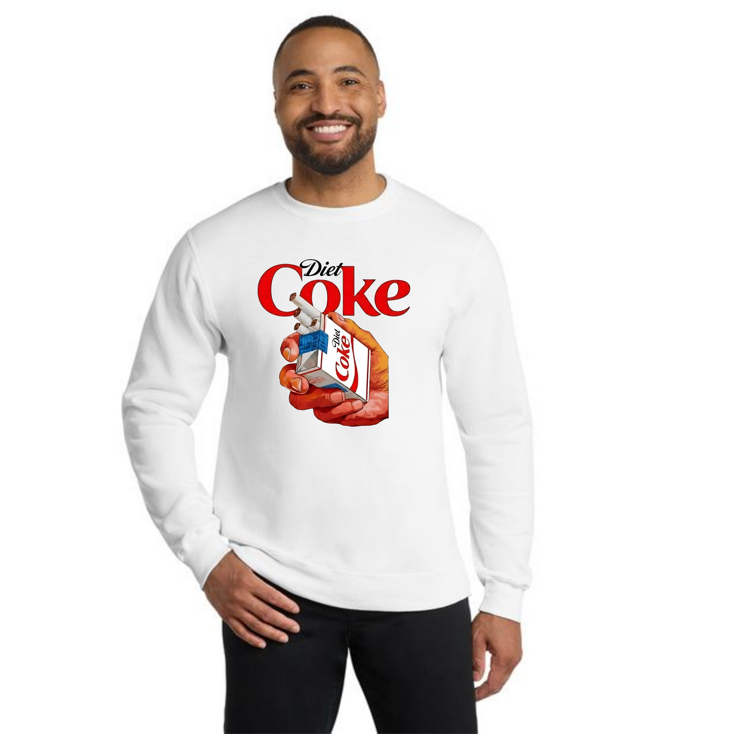 DIET COKE CIG PC78 Port & Company® Core Fleece Crewneck Sweatshirt 1