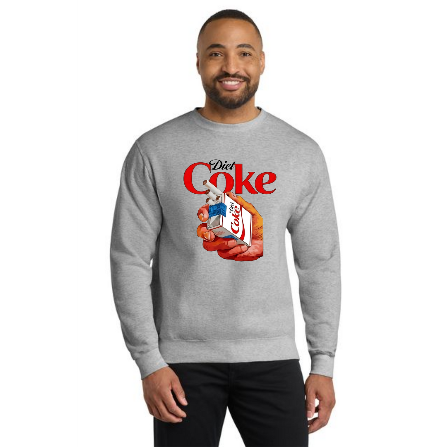 DIET COKE CIG PC78 Port & Company® Core Fleece Crewneck Sweatshirt 1