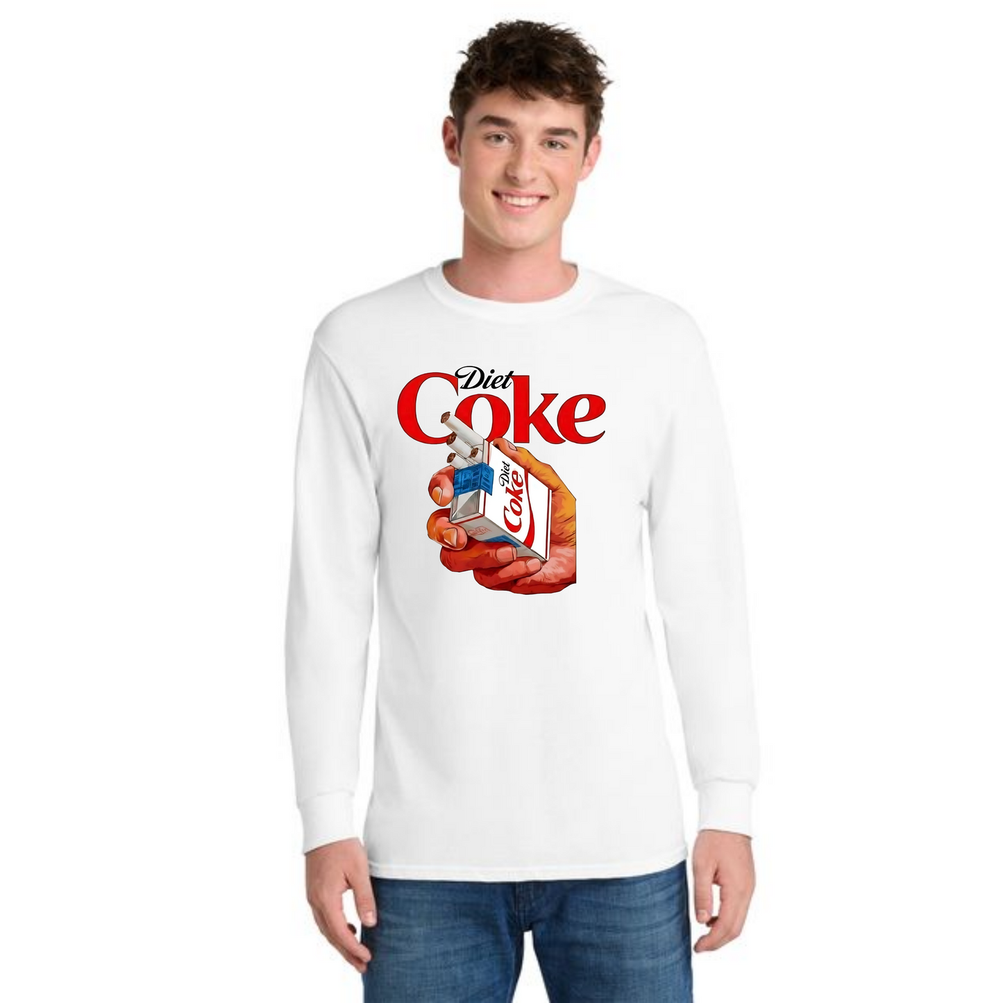 DIET COKE CIG PC55LS Port & Company® Long Sleeve Core Blend Tee 1