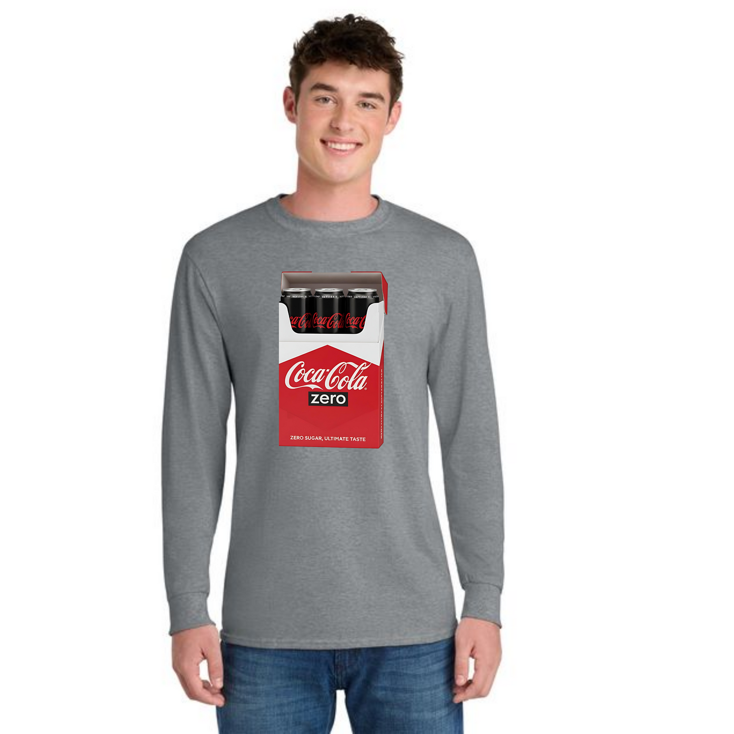 DIET COKE CIG PC55LS Port & Company® Long Sleeve Core Blend Tee 3