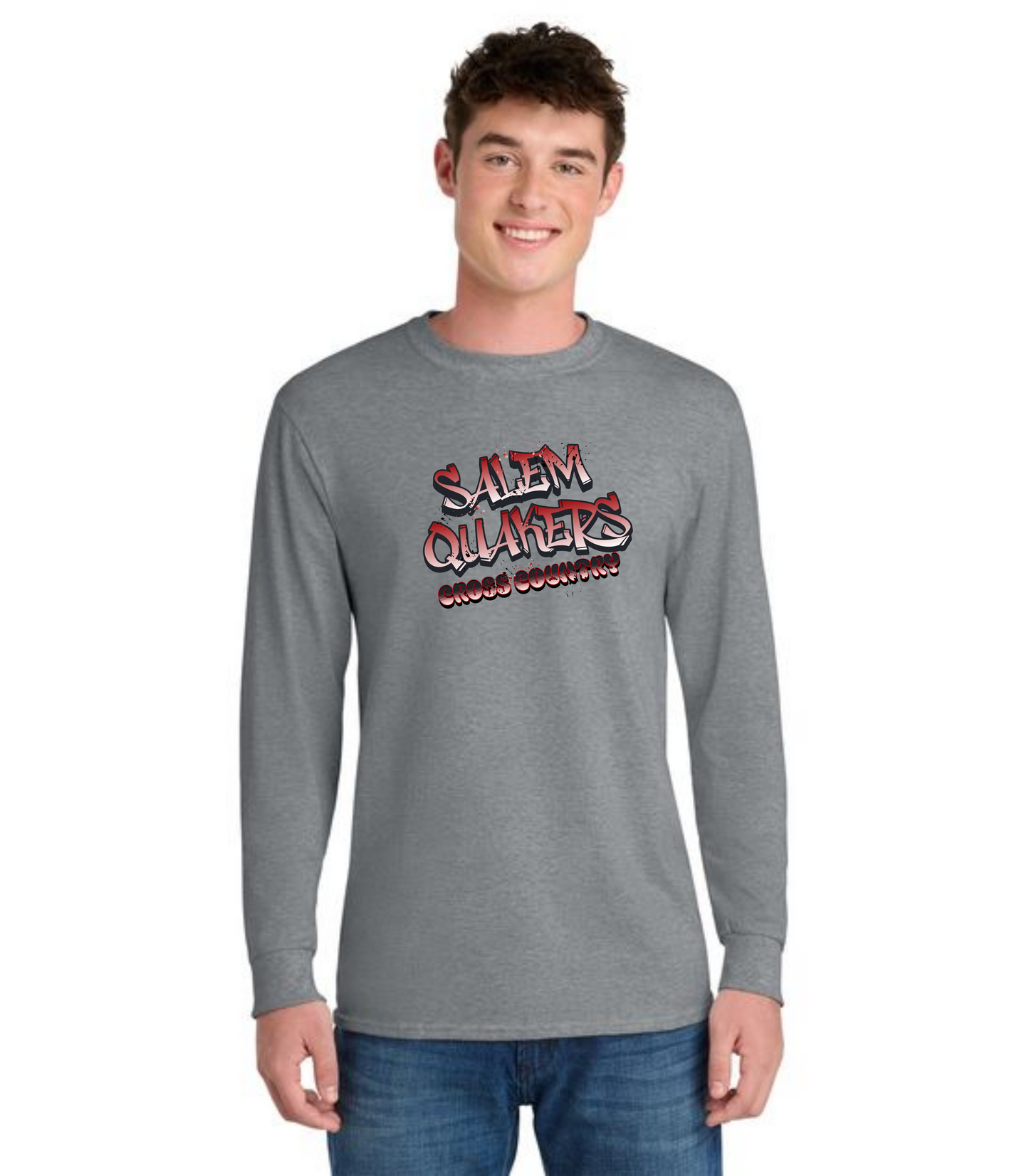 SALEM QUAKERS CROSS COUNTRY PC54LS Port & Company® Long Sleeve Core Cotton Tee 5