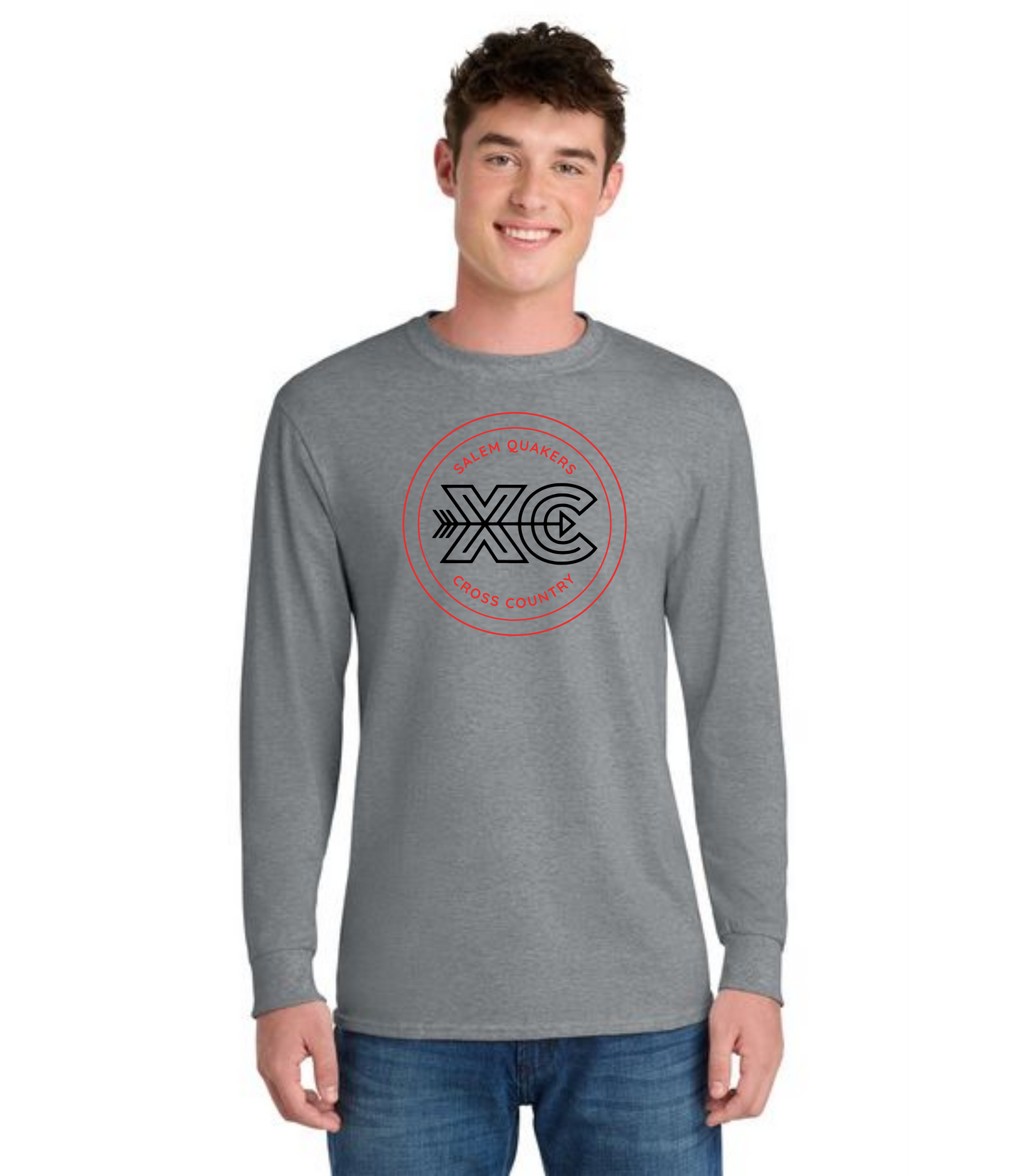 SALEM QUAKERS CROSS COUNTRY PC54LS Port & Company® Long Sleeve Core Cotton Tee 7