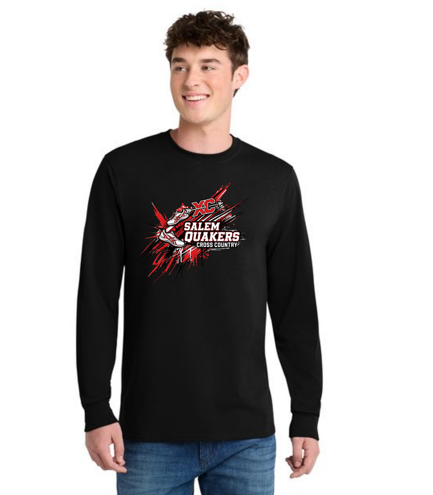 SALEM QUAKERS CROSS COUNTRY PC54LS Port & Company® Long Sleeve Core Cotton Tee 8