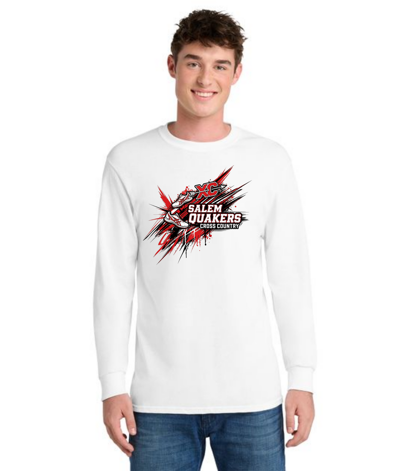 SALEM QUAKERS CROSS COUNTRY PC54LS Port & Company® Long Sleeve Core Cotton Tee 8
